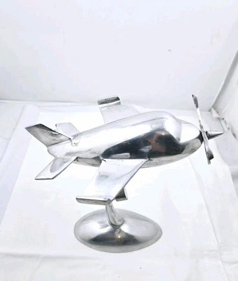 Cast Aluminum Airplane Model 13x12 In - Image 1 of 4