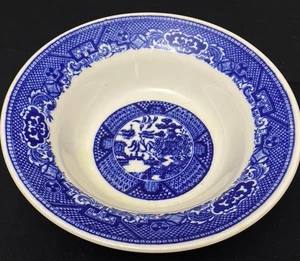 Cuenco de cereal de 6,25 pulgadas patrón de sauce azul sin marca vintage - Imagen 1 de 3