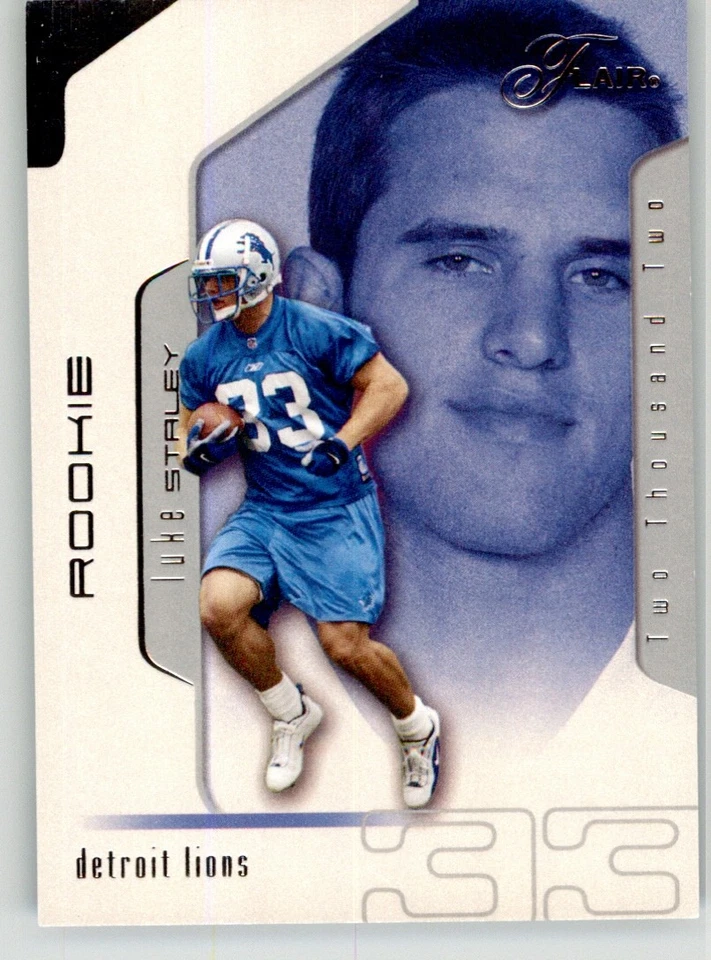 Luke Staley 2002 Flair 110 #/1250 Detroit Lions Rookie - Image 1 of 2