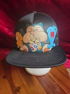 Offizielle Pokemon Snapback Cap Mütze Nintendo 2014 Psyduck Snorlax Togepi Wobbuffet - Bild 1 von 7