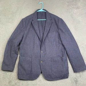 J Crew Blazer Mens 44 Thompson Wool Blend Houndstooth Sport Coat Jacket - Picture 1 of 11
