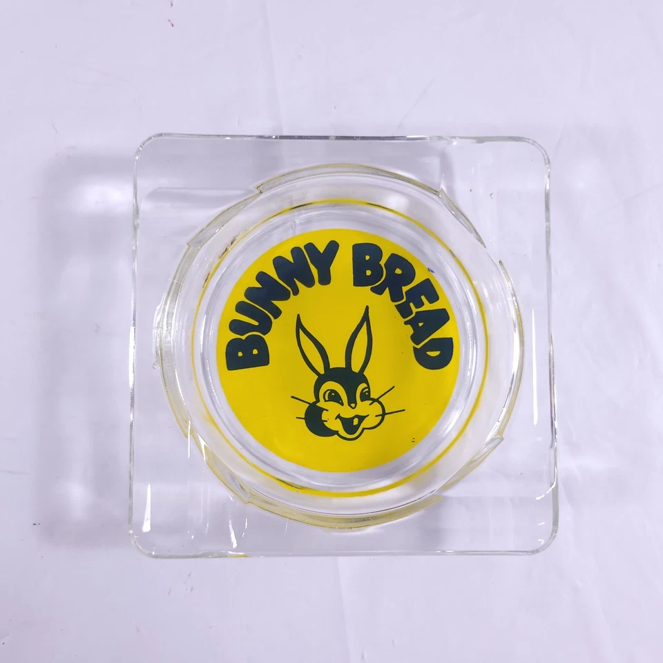 Cenicero vintage Bunny Bread azul y amarillo Foto 1 de 3