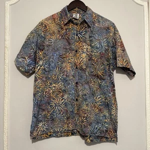 Rum Reggae Hemd Herren M Hawaii Knopfleiste Abstrakt Insel Urlaub - Bild 1 von 9