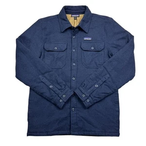 Patagonia Men’s Insulated Fjord Flannel Jacket STY 27640 Navy Blue Size S - Picture 1 of 14