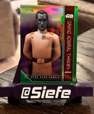 2023 Topps Finest Star Wars #FN-4 Grand Admiral Thrawn TEAL REFRACTOR 1/99 RARE!
