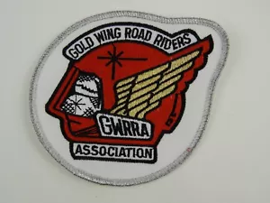 Patch Gold Wing Road Riders Association GWRRA rosso e argento tondo 4" ricamato - Foto 1 di 4