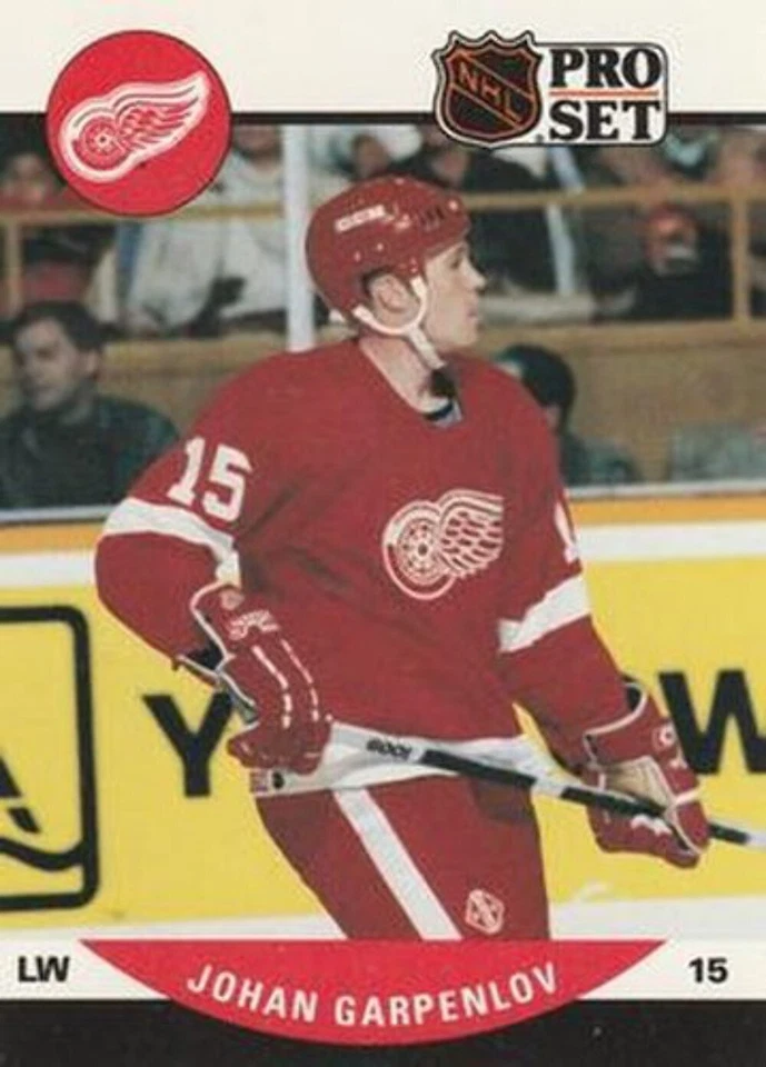 #605 Johan Garpenlov - Detroit Red Wings - 1990-91 Pro Set Hockey - Image 1 of 1