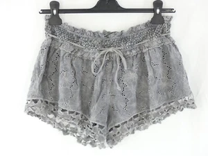Surf Gypsy Shorts Eyelet Lace Flowy Ruffled Hot Pants Sexy Elastic Waist Size L - Picture 1 of 6