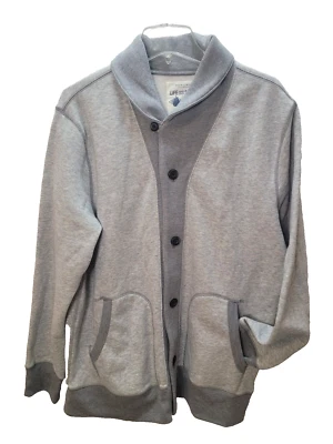 Sonoma Life & Style Sudadera Grande Algodón Gris Botones Bolsillos Cuello Foto 1 de 4