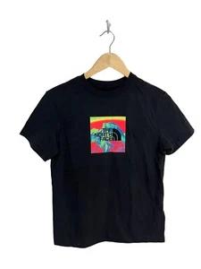The North Face Boy's Short Sleeve Black Multicolor Graphic Crew Neck Tee Size M - Picture 1 of 9