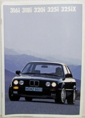 BMW 316i 318i 320i 325i 325iX 1989 folleto de ventas - texto alemán Foto 1 de 4