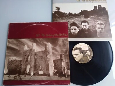 U2 GREEK LP VINYL RECORD THE UNFORGETTABLE FIRE GOLD PICTURE LABEL - Photo 1/4
