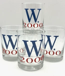 Pres George W. Bush Inauguration 2000 Lowball Old Fashioned Brille 4er Set - Bild 1 von 8