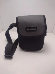 Fujifilm Soft Carrying Bag Case for Compact Camera w/ Strap Black/Dark Green  - Picture 1 of 7
