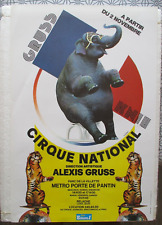 AFFICHE 60cm X 40cm cirque national Gruss & Knie Direction Alexis Gruss