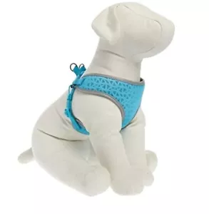 TOP PAW XL Blue Harness Reflective Gunmetal Laser Cut Comfort Dog Step In - Picture 1 of 5