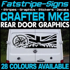 to fit VW CRAFTER MK2 UNION JACK FLAG UK STICKERS GRAPHICS CAMPER VAN MOTORHOME - Picture 1 of 2