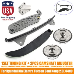 Timing Chain Kit Camshaft Phaser For Hyundai Elantra Tucson Kia Soul 2.0L G4NC - Picture 1 of 6