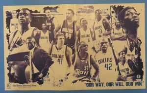 2005 - 2006 Dallas Mavericks Team Poster w/DIRK NOWITZKI, Howard, Terry, Harris - Picture 1 of 1