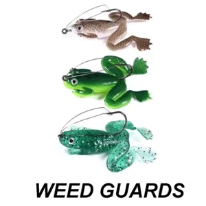 Frog Soft Bait Fishing Lures X 3 Perch Trout Chub Slow Sinking Weedless Hook - Picture 1 of 12