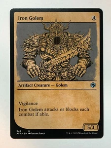 MTG Adventures of the Forgotten Realms Iron Golem (Showcase) 348 NM/M - Picture 1 of 1
