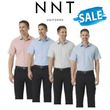 SALE NNT Mens Textured Mens Short Sleeve Shirt Collared Classic Shirt CATJB7