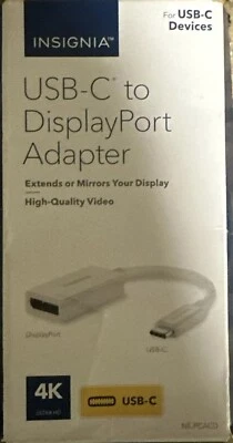 Insignia- USB-C to DisplayPort Adapter - White NC-PCACD - Image 1 of 4