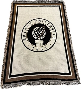 NCAA Bryant University Bulldogs 1836 Afghan Woven Throw Sofa Blanket 47x72 #3 - Picture 1 of 4