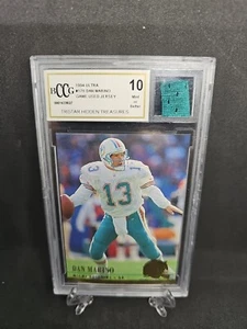 1994 Fleer Ultra DAN MARINO Tristar 179 Miami Dolphins Game Used Jersey BCCG 10 - Picture 1 of 2