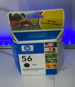 Genuine HP 56 Black Ink Jet Printer Cartridge Expired 2008 #255 - Photo 1/2