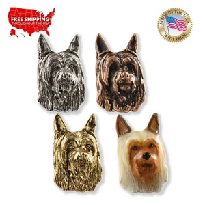Pin o imán de solapa Creative Pewter Designs Silky Terrier perro, D170 - Imagen 1 de 9