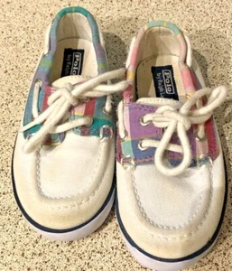 POLO RALPH LAUREN (niño pequeño talla 7) mocasín de costa zapatos de lona/tela - Imagen 1 de 4