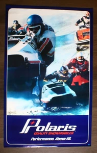rare 1973 original Polaris snowmobile dealer race poster tx bob eastman NOS - Picture 1 of 13