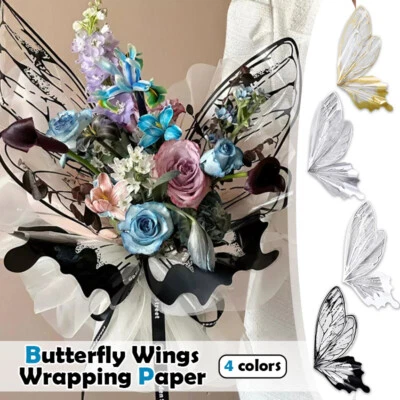 Butterfly Wings Wrapping Paper Transparent Florist Bouquet Package Material DIY  - Image 1 of 4