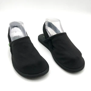 Sanuk Sandals Women's 7 Yoga Sling 2 Slingback Black Toe-Post Comfort Casual - Picture 1 of 11