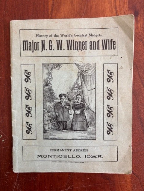1904 History World's Greatest Midgets, Major NGW Winner & Wife, Monticello, IOWA - Image 1 of 1