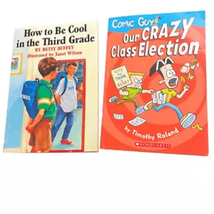 Scholastic Book Set Of 2 Elementary Level Books How To Be Cool In Third Grade - Picture 1 of 9