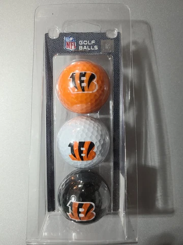 NFL Officially Licensed 3 Pack Golf Balls Team Color Cincinnati Bengals Cover