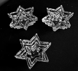 Starlight Mini-Candleholders, set of 3. 24% Lead Crystal, Made in Germany - Picture 1 of 2