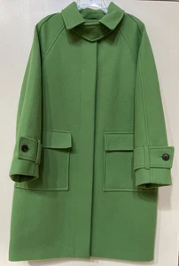 The M & S Collection Marks & Spencer Collared Lined Longline Car Coat Green SZ M - Bild 1 von 12