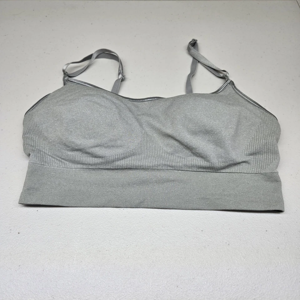 Sujetador Warners Mujer Gris Medio Camiseta Inalámbrico Tejido Correa Suave Foto 1 de 4
