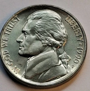 1990 (P) Jefferson Nickel Full Steps, DDO, DDR, Profile Rare, Uncirculated #2 - Picture 1 of 18