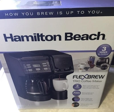 Hamilton Beach FlexBrew Trio Coffee Maker — K-Cups or Grounds — Brand New - Image 1 of 4