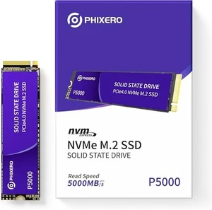 Windows 11 Pro Pre-installed 512GB M.2 NVMe 4.0 2280 SSD- Phixero 5000MB/s read - Afbeelding 1 van 2