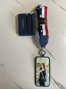 Save the Girls Clip & Go Freedom Patriotic Star Stripe Handy Umhängetasche NEU - Bild 1 von 11
