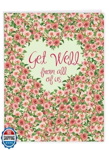 NobleWorks - Big Funny Group Get Well Card (8.5 x 11 Inch) - Jumbo Feel Bette - Picture 1 of 5