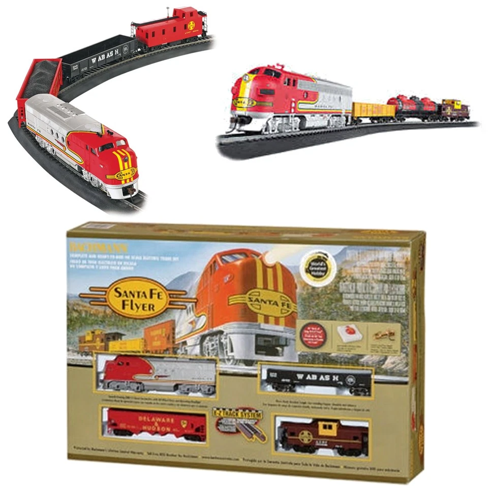 Juego de tren eléctrico Bachmann 00647 Santa Fe Flyer con vía E-Z escala HO Foto 1 de 1