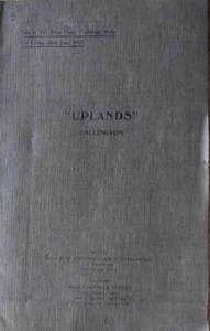 AUCTION SALE PARTICULARS OF "UPLANDS," DALLINGTON, HEATHFIELD. 1925. (TN21 9NG) - Picture 1 of 9