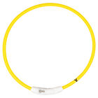 Duvo + Flash Light Ring Usb Nylon Yellow For Dog, Various Sizes, Neu