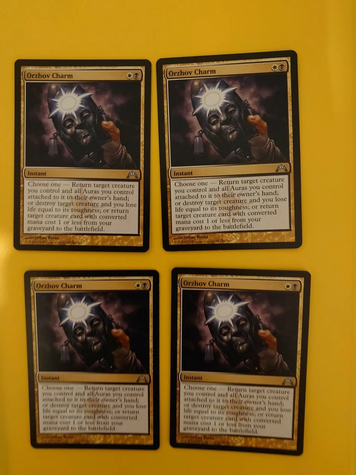 MTG Card. Orzhov Charm playset. Gatecrash Instant 4 cards - Image 1 of 3